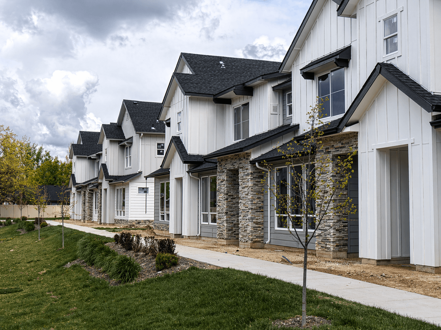 Residential wood-look siding installation